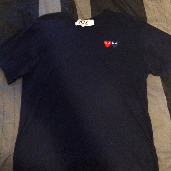 cdg double heart shirt